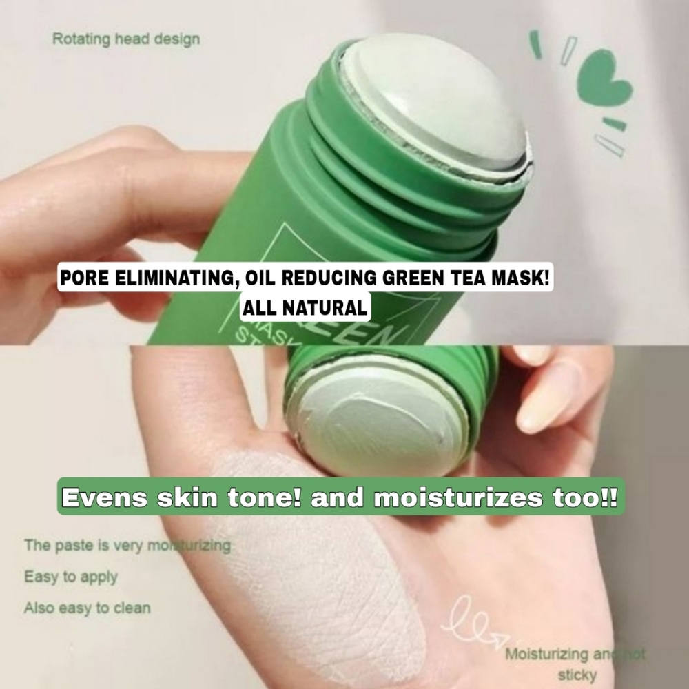 PORE ELIMINATING, OIL REDUCING GREEN TEA MASK! ALL NATURAL